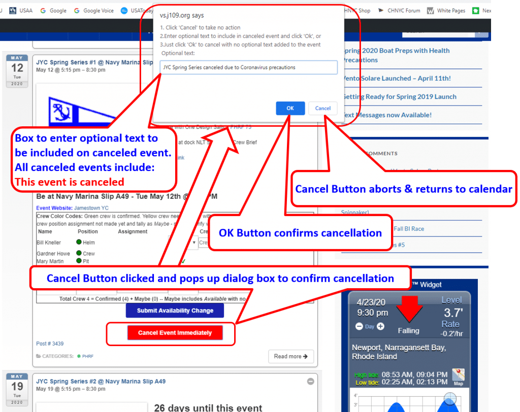 Annotated Display with Dialog Box